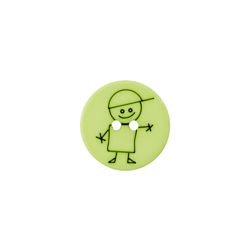 Polyester two-hole button boy 15mm
