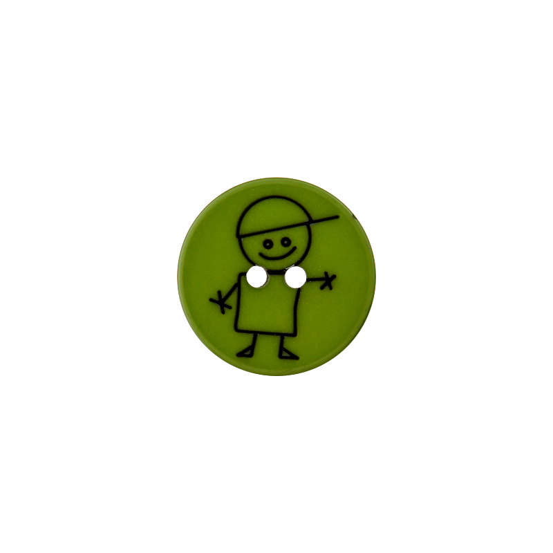 Polyester two-hole button boy 15mm