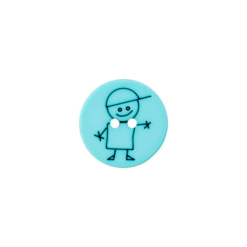 Polyester two-hole button boy 15mm