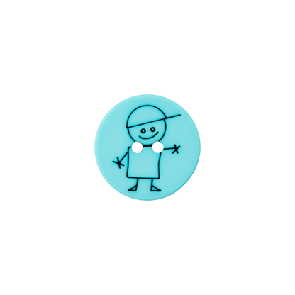 Polyester two-hole button boy 15mm