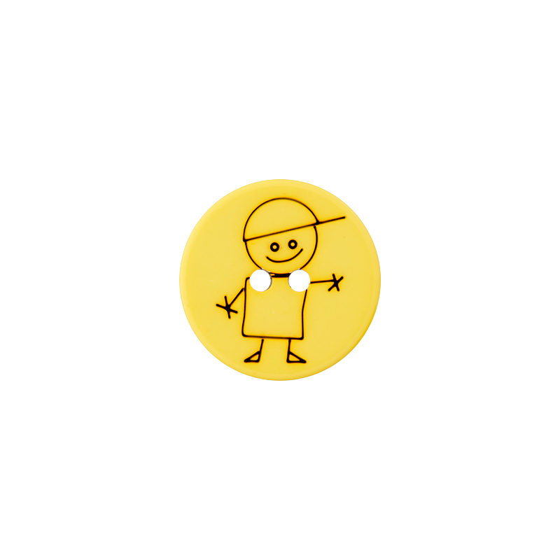 Polyester two-hole button boy 15mm