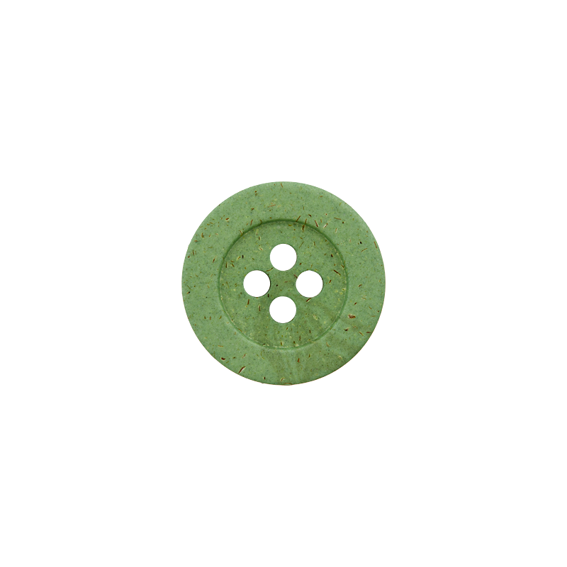 Hemp/polyester button, 4-holes, recycled, 18mm