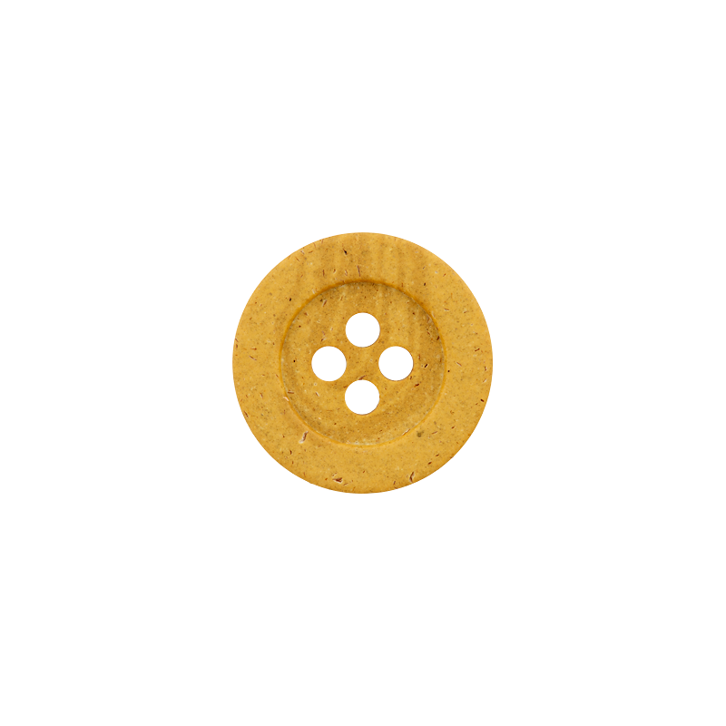 Hemp/polyester button, 4-holes, recycled, 18mm