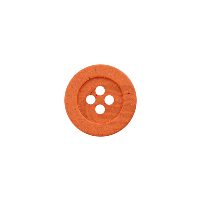 Hemp/polyester button, 4-holes, recycled, 18mm
