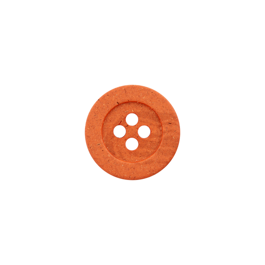 Hemp/polyester button, 4-holes, recycled, 18mm