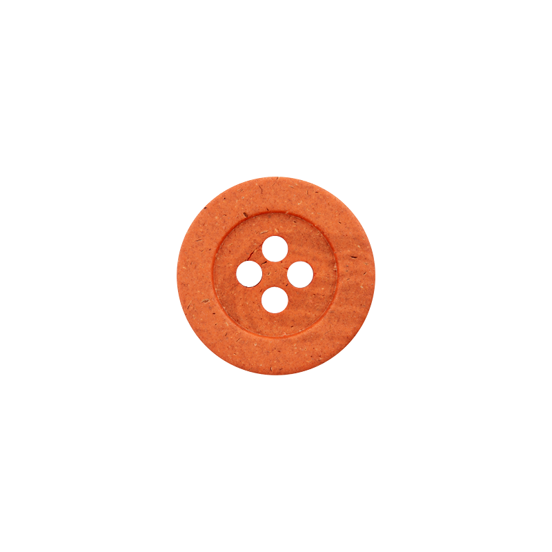 Hemp/polyester button, 4-holes, recycled, 18mm