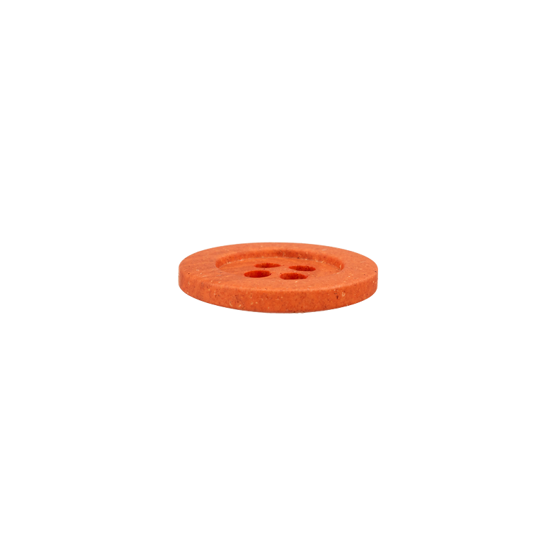 Hemp/polyester button, 4-holes, recycled, 18mm