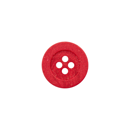 Hemp/polyester button, 4-holes, recycled, 18mm