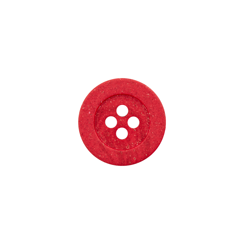 Hemp/polyester button, 4-holes, recycled, 18mm