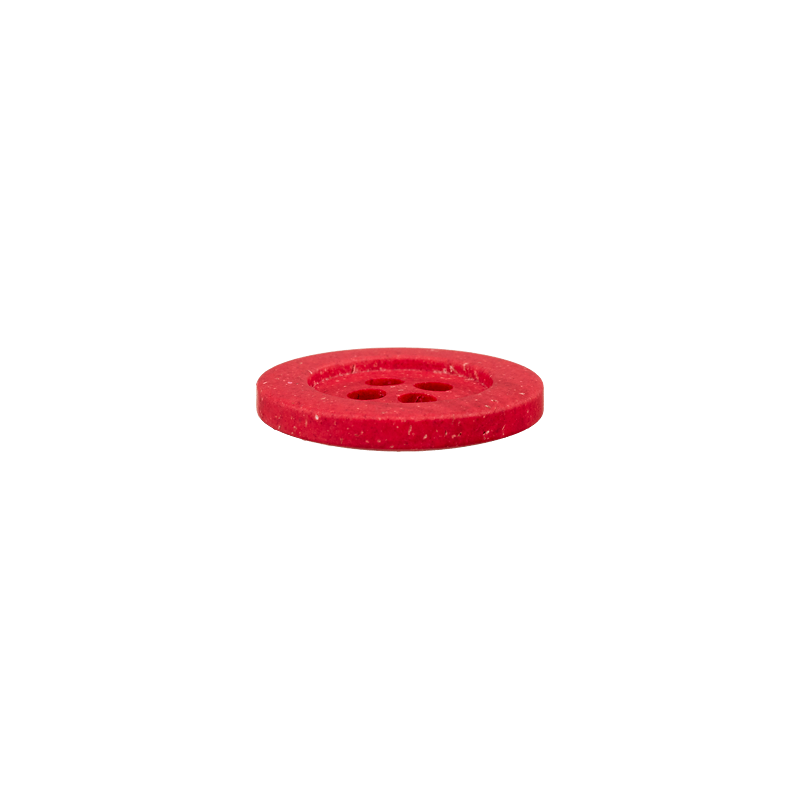 Hemp/polyester button, 4-holes, recycled, 18mm
