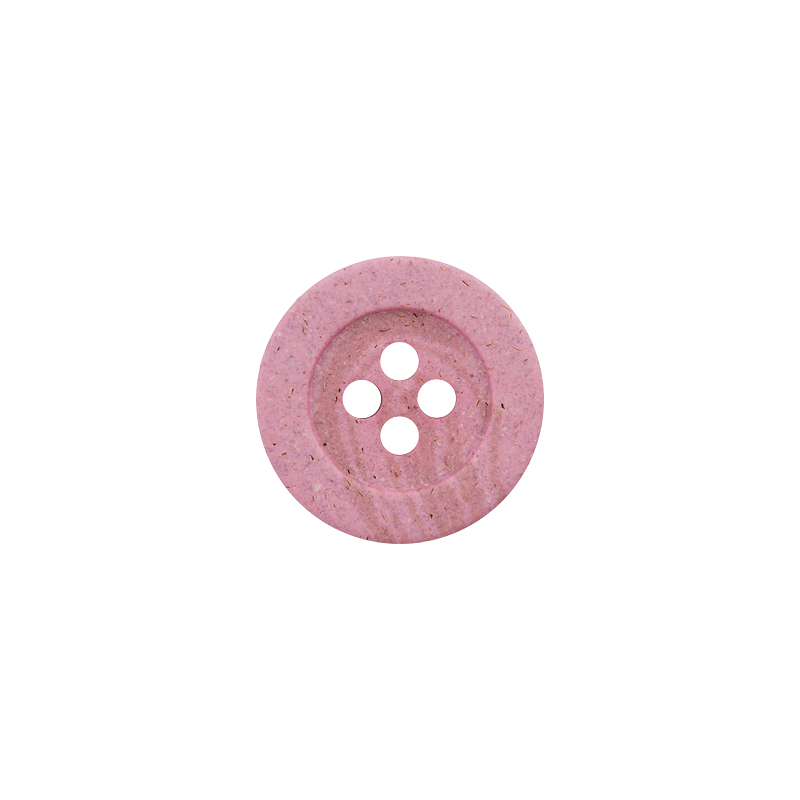 Hemp/polyester button, 4-holes, recycled, 18mm