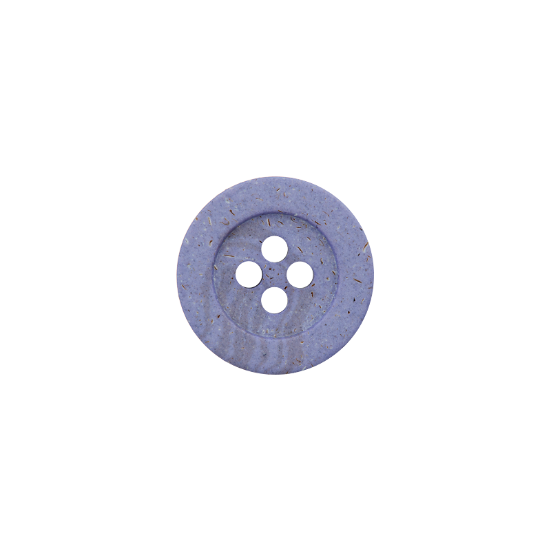 Hemp/polyester button, 4-holes, recycled, 18mm