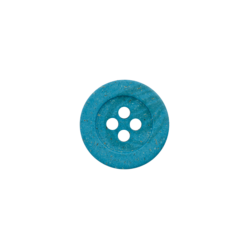 Hemp/polyester button, 4-holes, recycled, 18mm