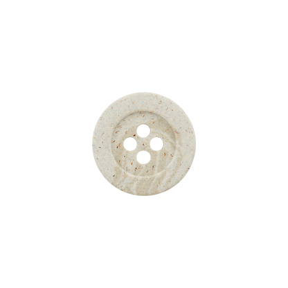 Hemp/polyester button, 4-holes, recycled, 18mm