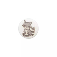 Polyamide button shank, Raccoon, 15mm
