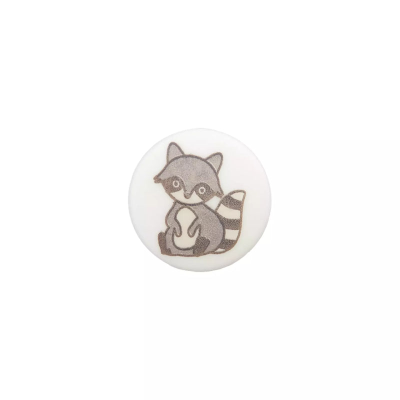 Polyamide button shank, Raccoon, 15mm