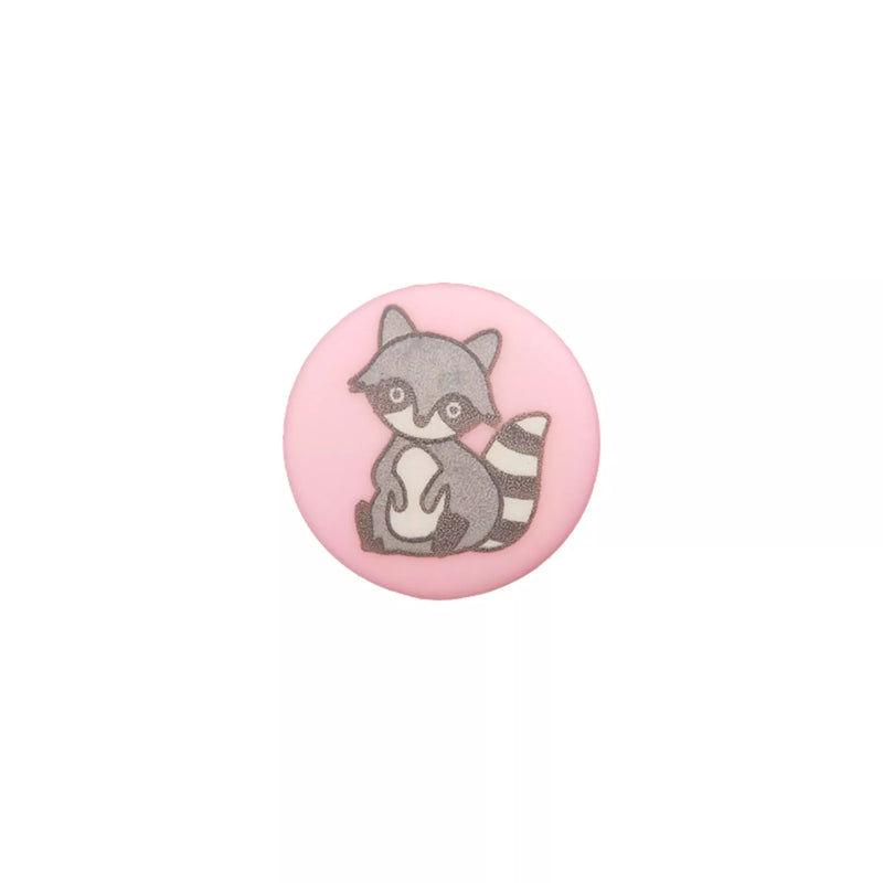 Polyamide button shank, Raccoon, 15mm