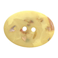 Mother of pearl/polyester button, 2-holes, recycled, 25mm