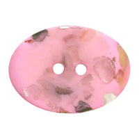 Mother of pearl/polyester button, 2-holes, recycled, 25mm