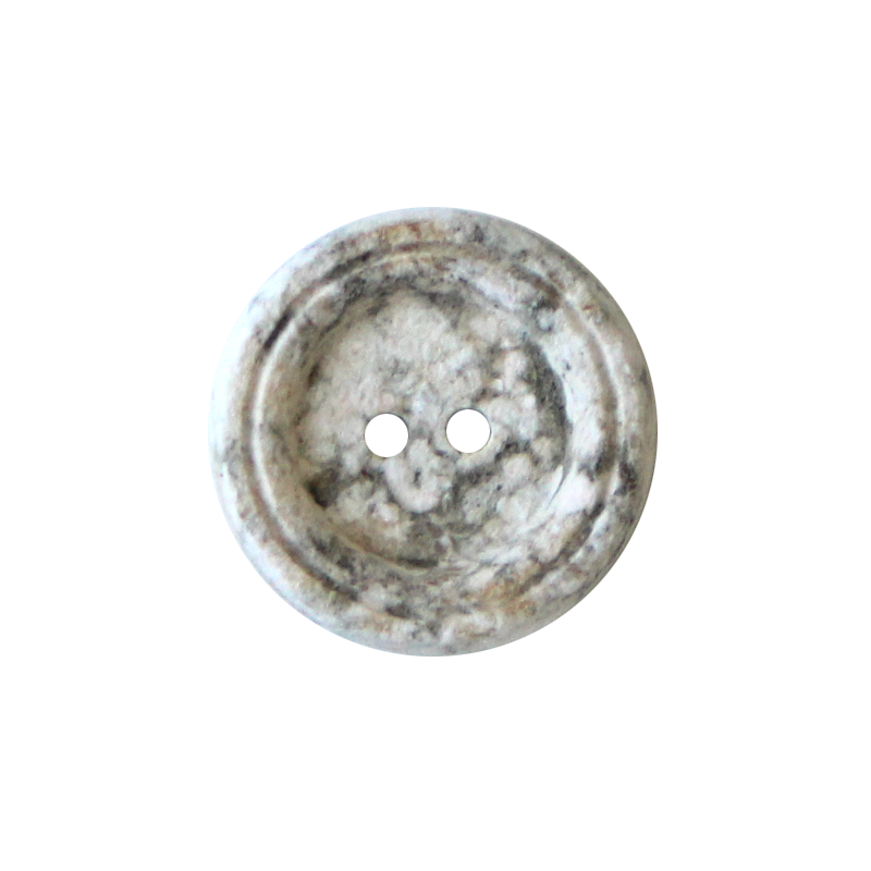 Cotton/polyester button 2-holes, recycled, 18mm