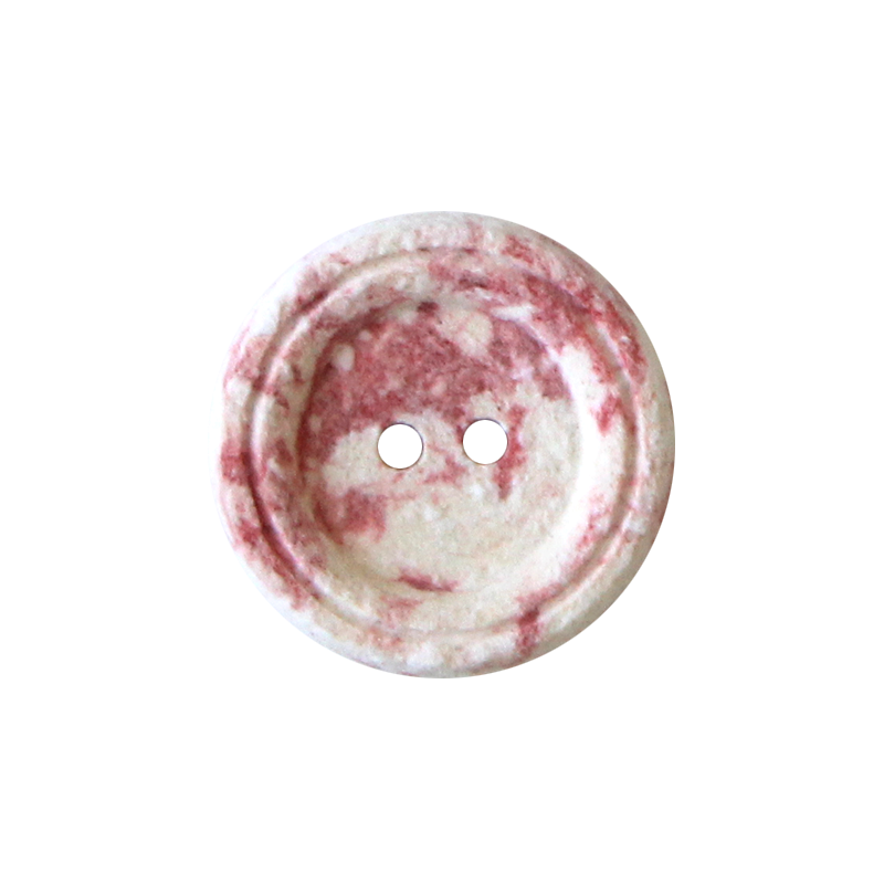 Cotton/polyester button 2-holes, recycled, 18mm