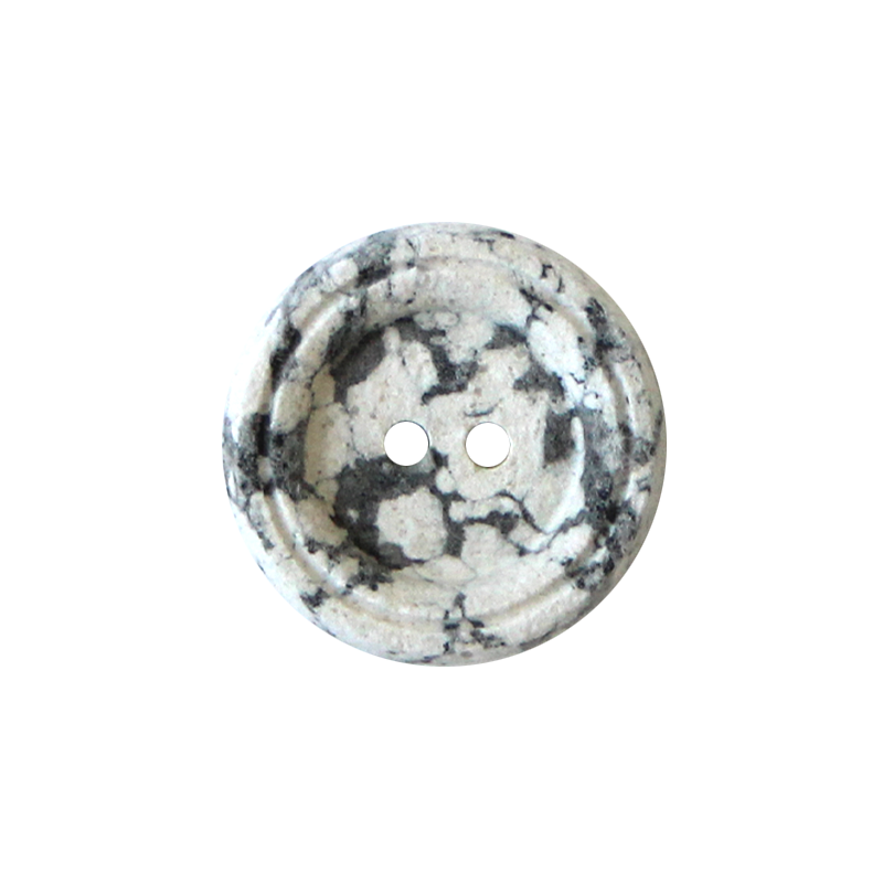 Cotton/polyester button 2-holes, recycled, 18mm