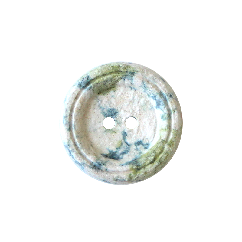 Cotton/polyester button 2-holes, recycled, 18mm