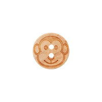 Wood button 2-holes, 15mm