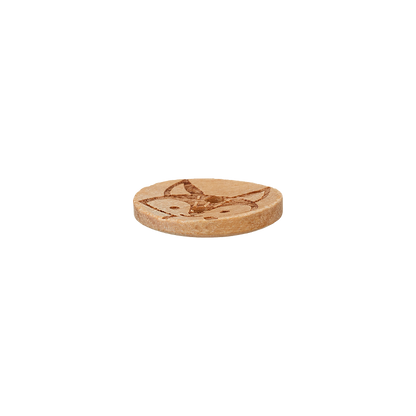 Wood button 2-holes, 15mm