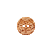 Wood button 2-holes, 15mm