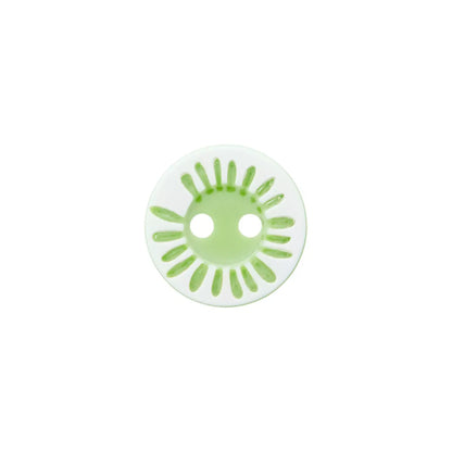 Polyester button 2-holes Flower, 12mm 15MM