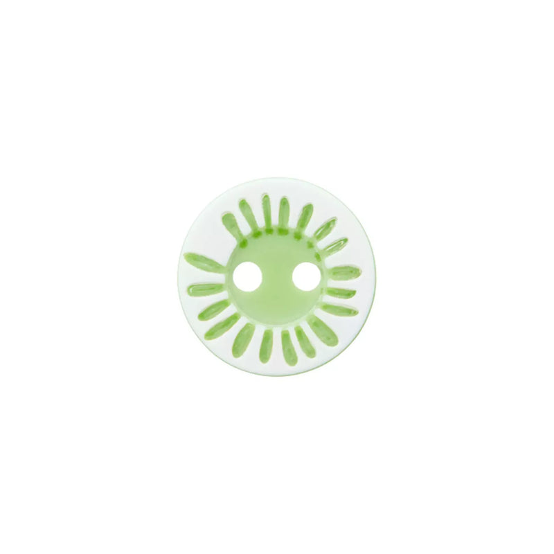 Polyester button 2-holes Flower, 12mm 15MM
