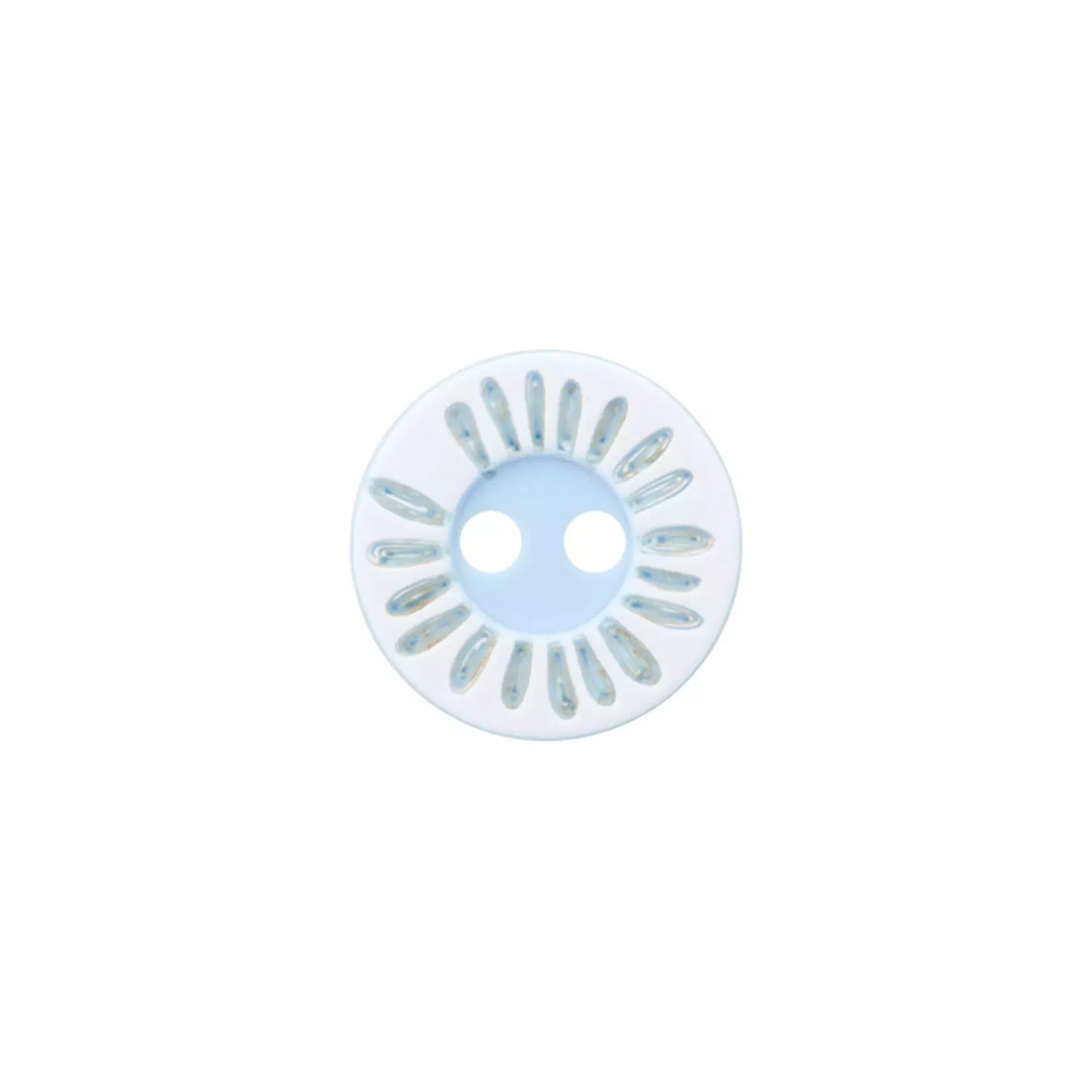 Polyester button 2-holes Flower, 12mm 15MM