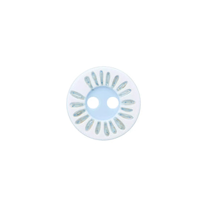 Polyester button 2-holes Flower, 12mm 15MM
