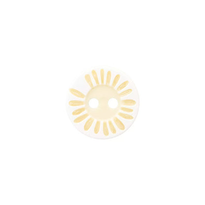 Polyester button 2-holes Flower, 12mm 15MM