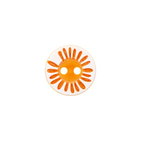 Polyester button 2-holes Flower, 12mm 15MM