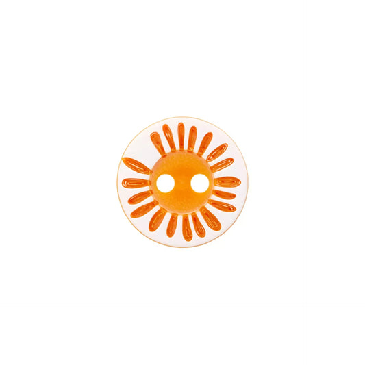 Polyester button 2-holes Flower, 12mm 15MM