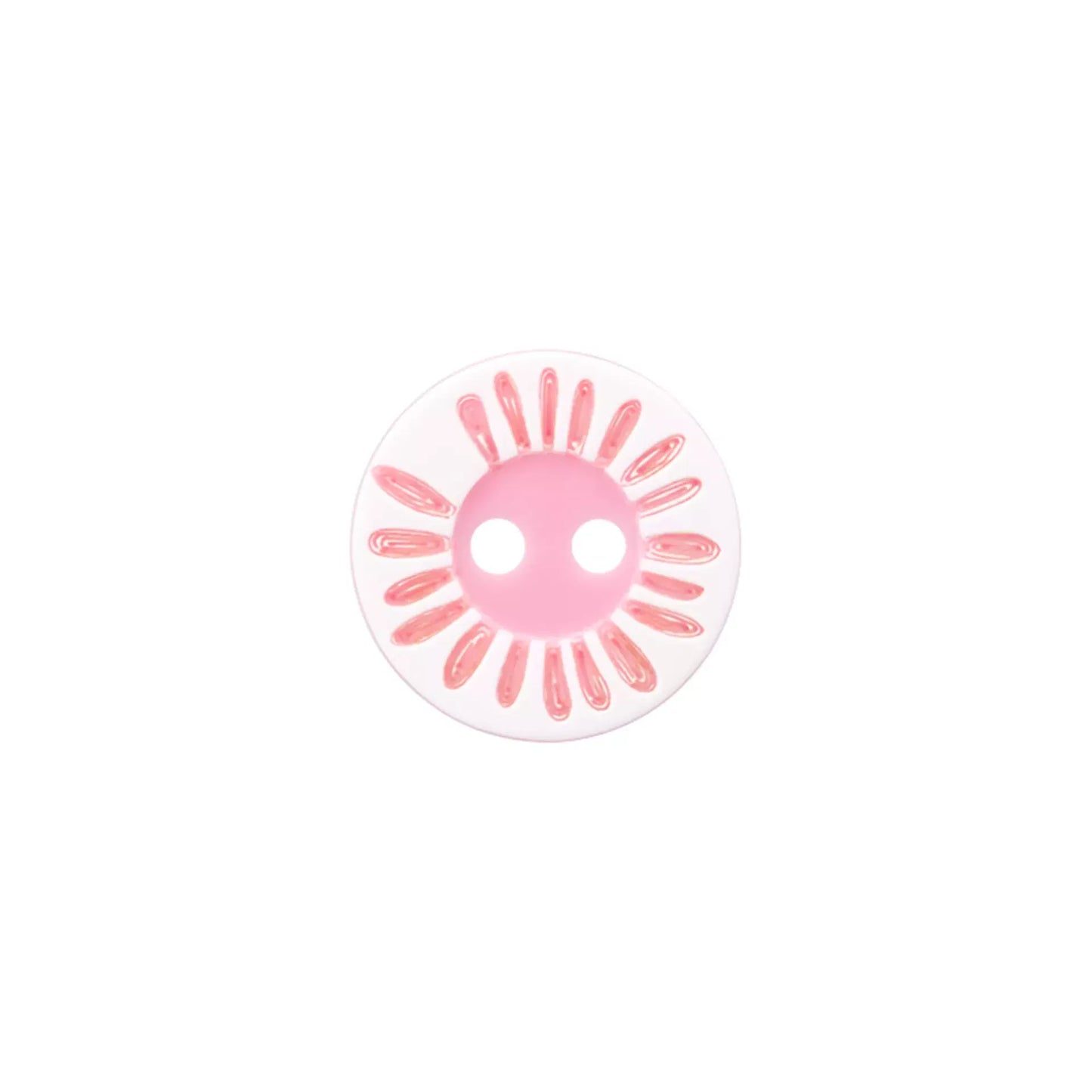 Polyester button 2-holes Flower, 12mm 15MM
