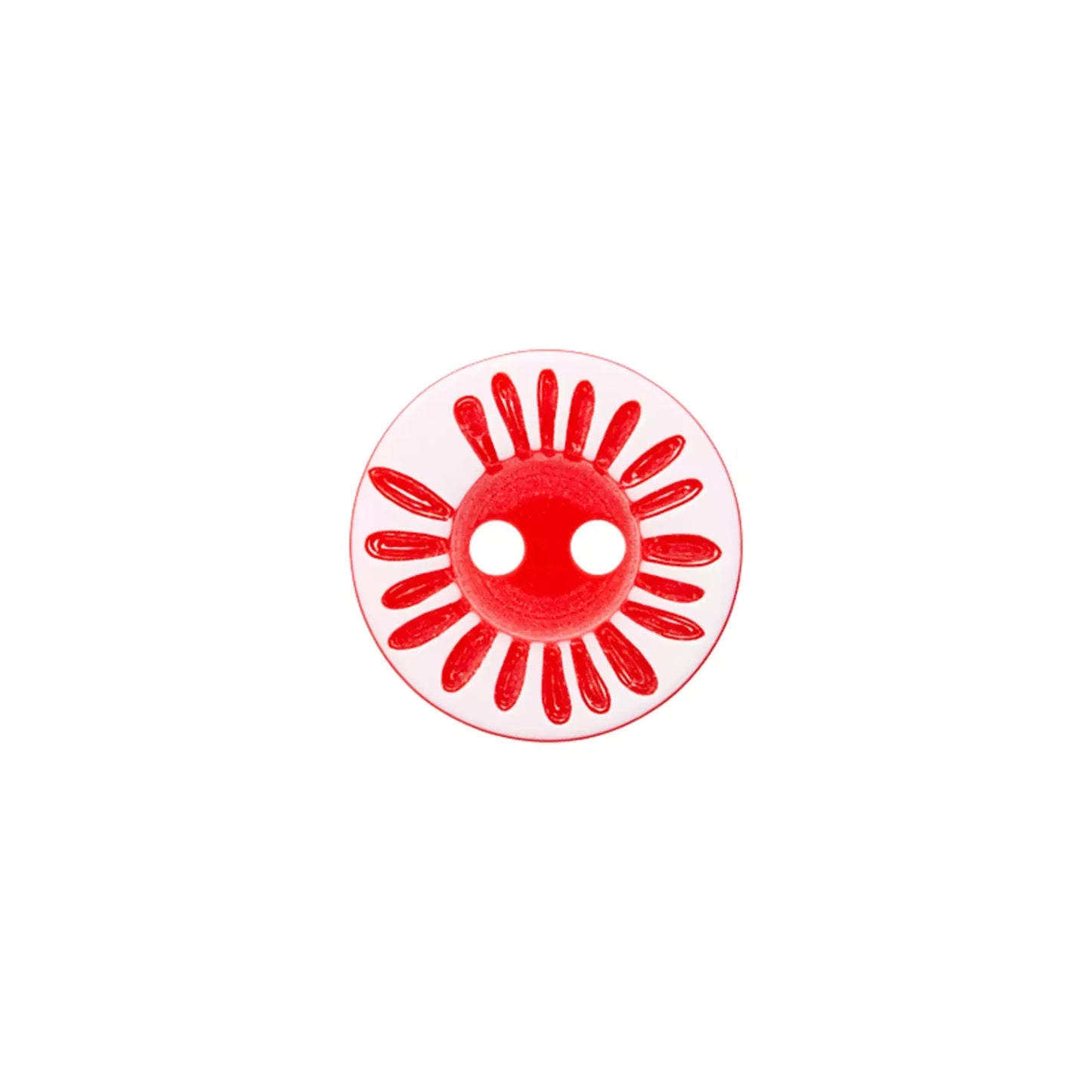 Polyester button 2-holes Flower, 12mm 15MM