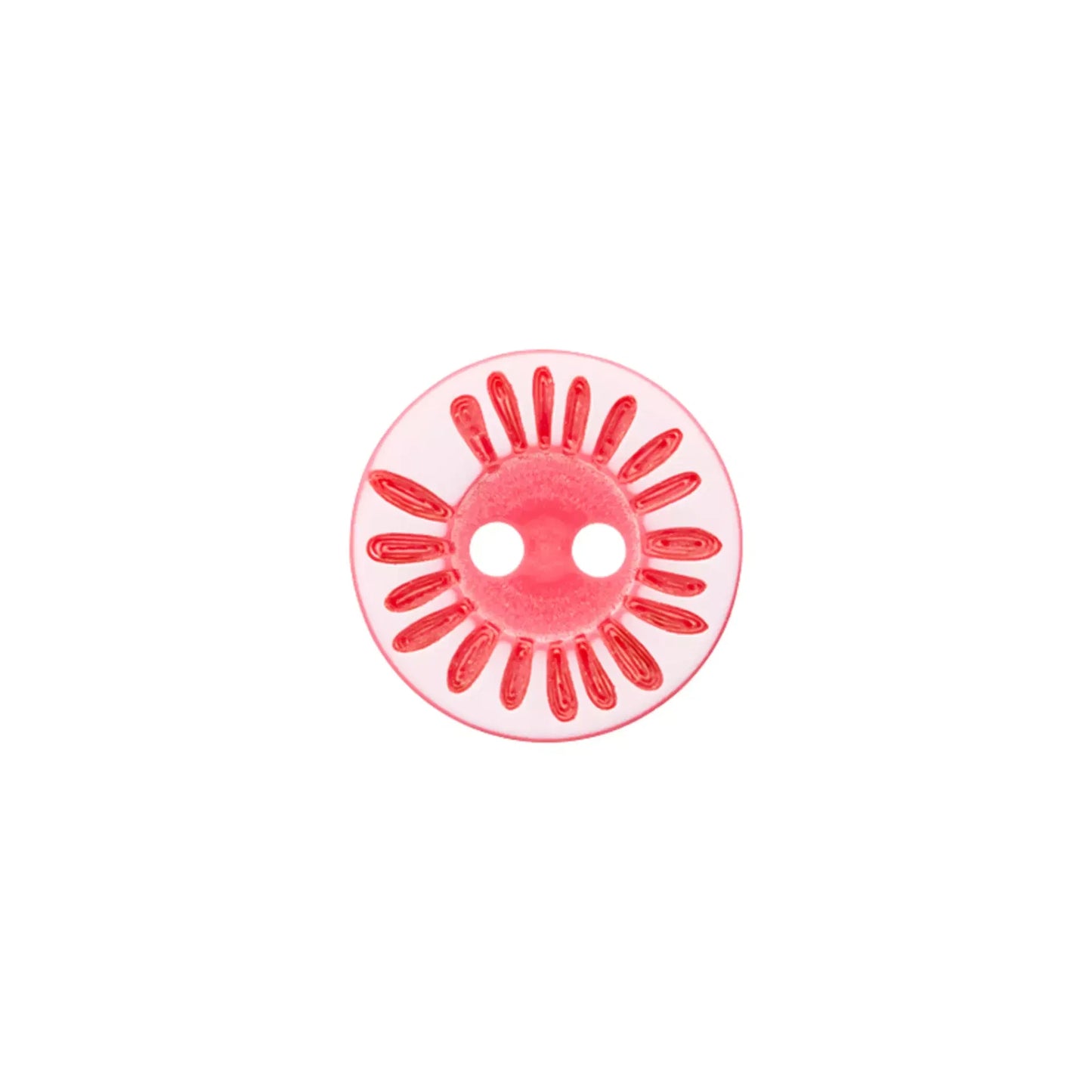 Polyester button 2-holes Flower, 12mm 15MM