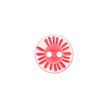 Polyester button 2-holes Flower, 12mm 15MM