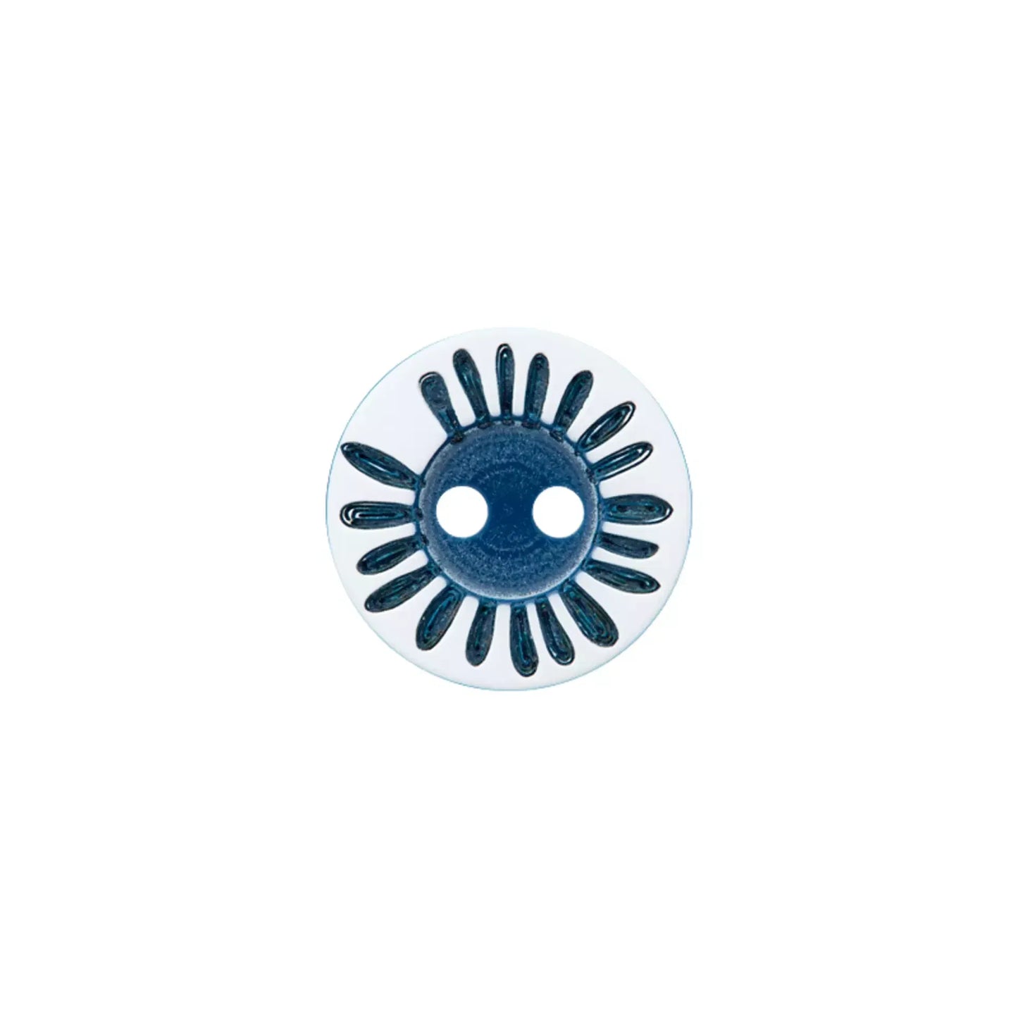 Polyester button 2-holes Flower, 12mm 15MM