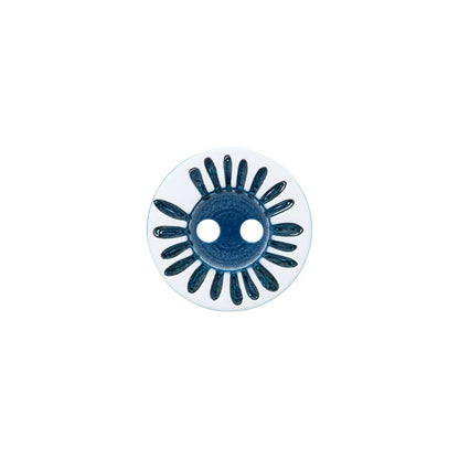Polyester button 2-holes Flower, 12mm 15MM