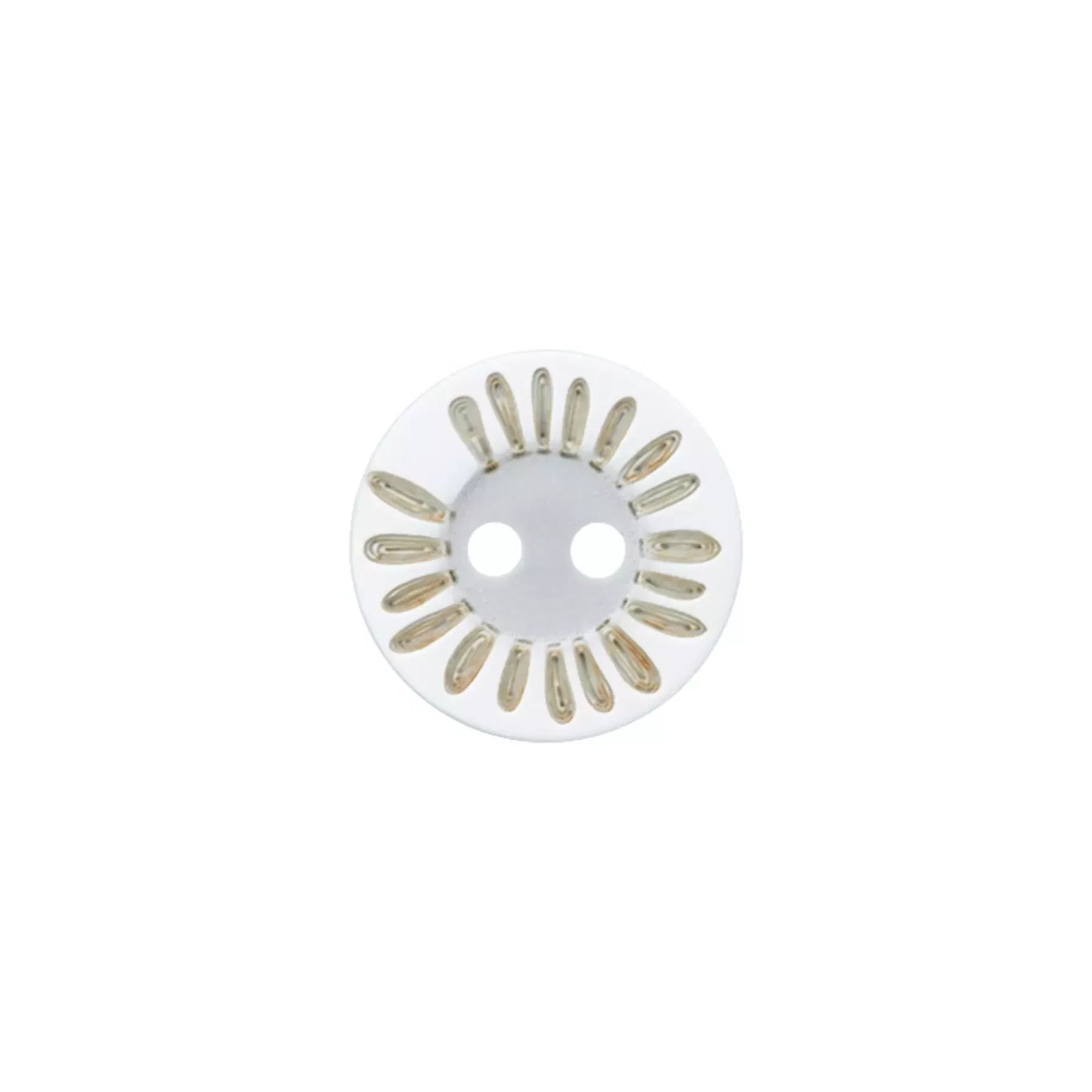 Polyester button 2-holes Flower, 12mm 15MM