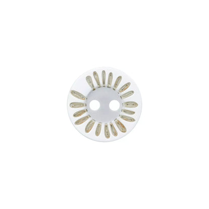 Polyester button 2-holes Flower, 12mm 15MM