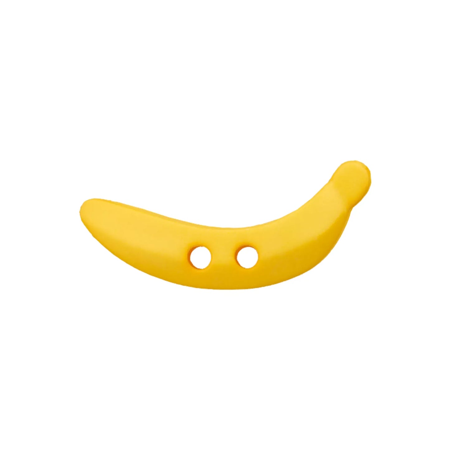 Polyester button 2-holes, Banana, 25mm