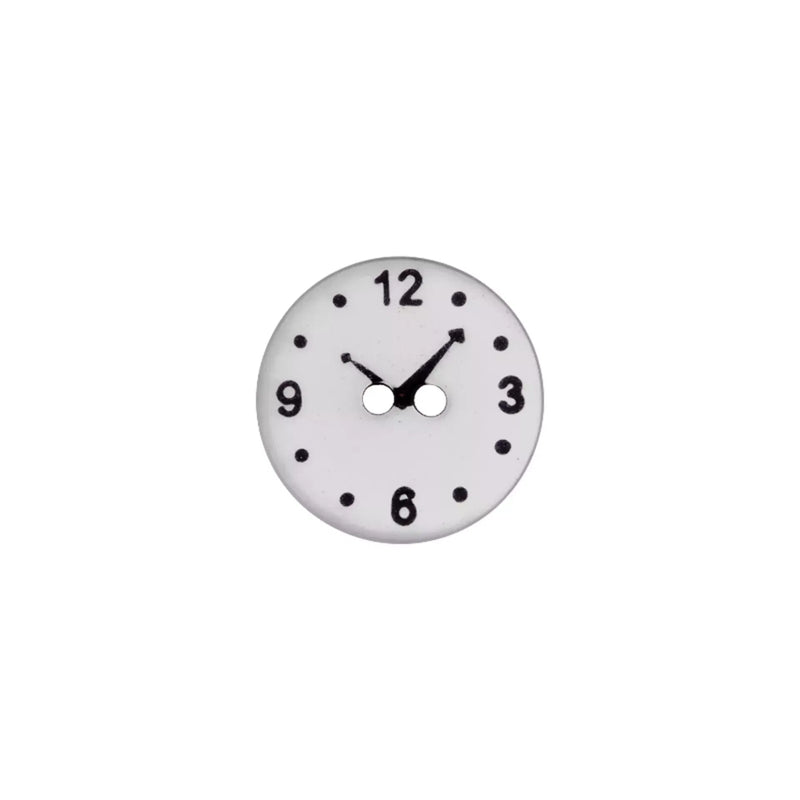 Polyester button 2-holes Clock, 15mm