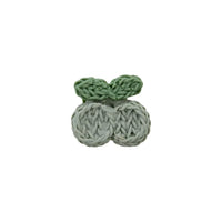Polyester button shank, Cherry, 15mm