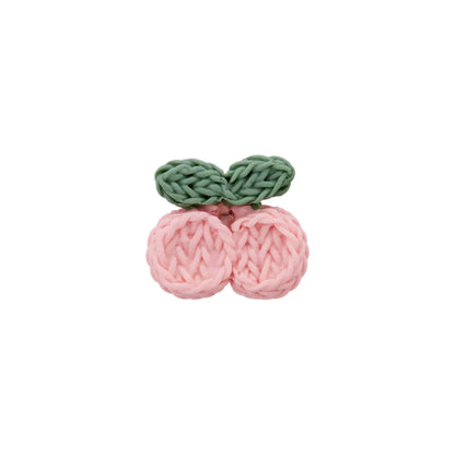 Polyester button shank, Cherry, 15mm