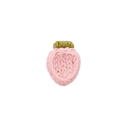 Polyester button shank, Strawberry, 15mm